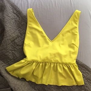 Kortni Jeane V-Neck Peplum Swimsuit Top